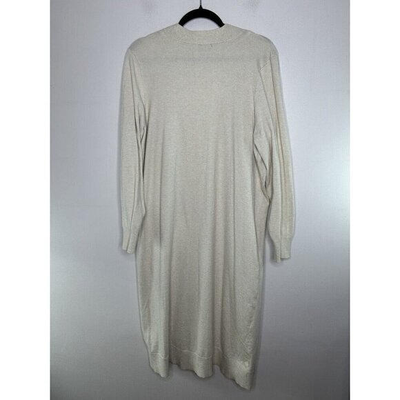 Torrid Women’s Open Front Knit Light Weight Cardigan Duster Beige Size 2 - Picture 10 of 15